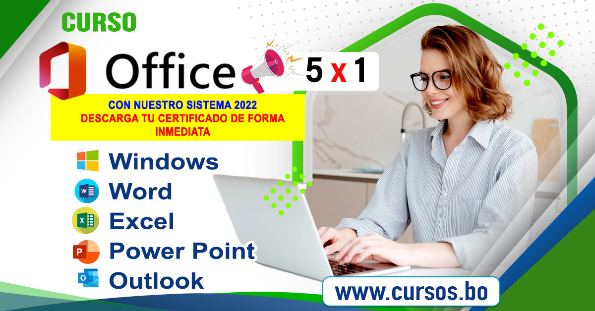 5 Cursos Ofimtica (Windows, Word, Excel, PowerPoint, Outlook)