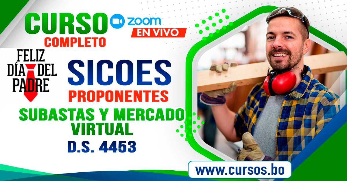 Curso Completo SICOES e INFOSISCON DS 4453 - RM 021  para Empresas (En vivo  por ZOOM 🔴)