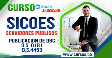 Curso SICOES Funcionarios Públicos Publicación DBC virtual