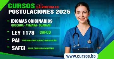 4 Cursos PAI - Ley 1178 - SAFCI y Quechua (Virtual 24/7)