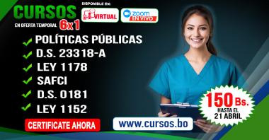 6 cursos de Gestión Pública y Salud Pública   (Virtual 24/7) con Resolución Ministerial vigente