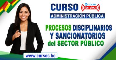 Curso  Gratuito Procedimientos Disciplinarios y Sancionatorios en el Sector Público en vivo por ZOOM