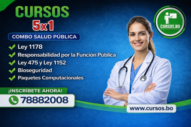 Combo Salud Pública Ley 1178 - Responsabilidad por la Función Pública - Ley 1152 - Bioseguridad y Paquetes Computacionales - virtual